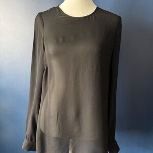 PARKER Black Blouse with Stud Detail | Size S
